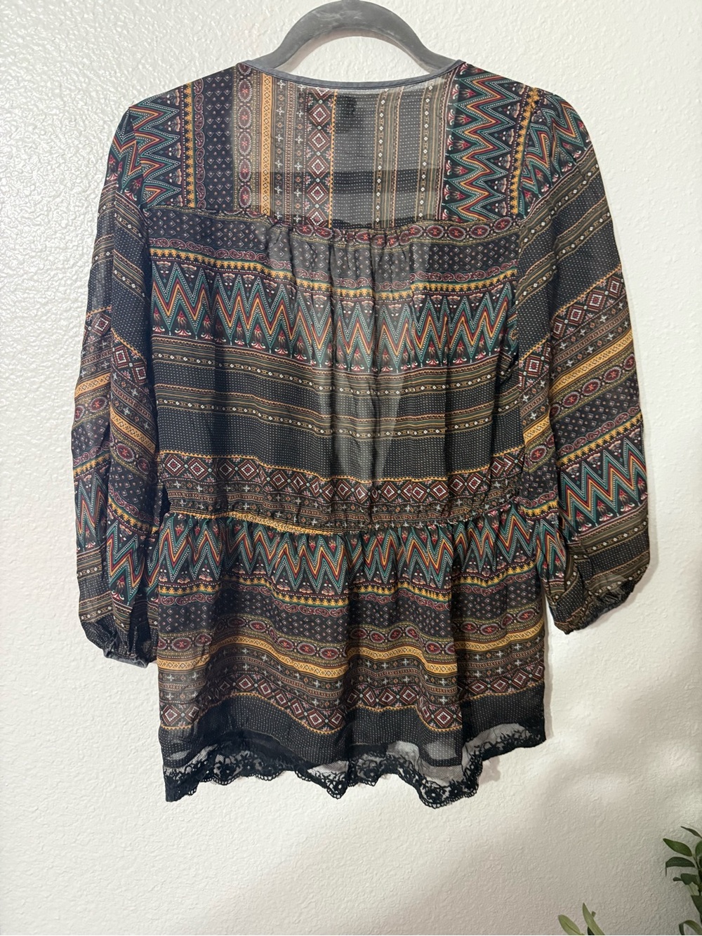 Flying Tomato Boho Tribal Print Kimono Cardigan Large - Picture 3 of 3